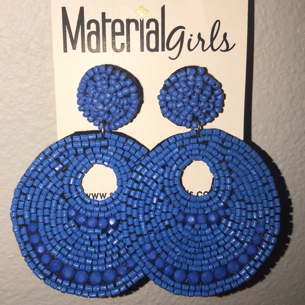 Material Girls Blue Earrings